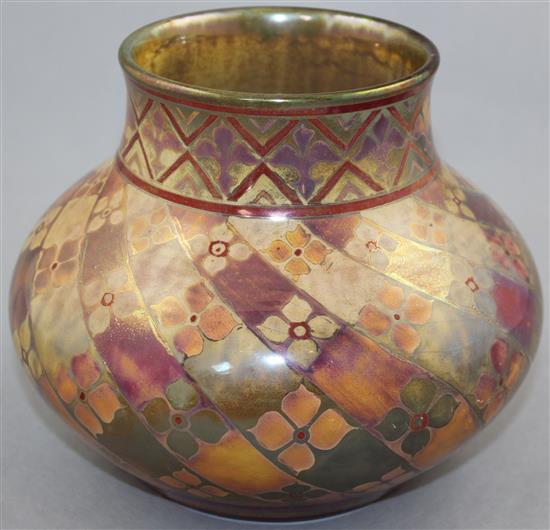 William Mycock for Pilkington. A Royal Lancastrian lustreware vase, c.1925, 15cm